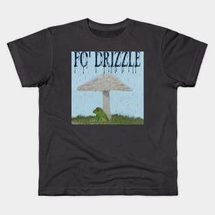 Fo' Drizzle frog using mushroom as umbrella Kids T-Shirt